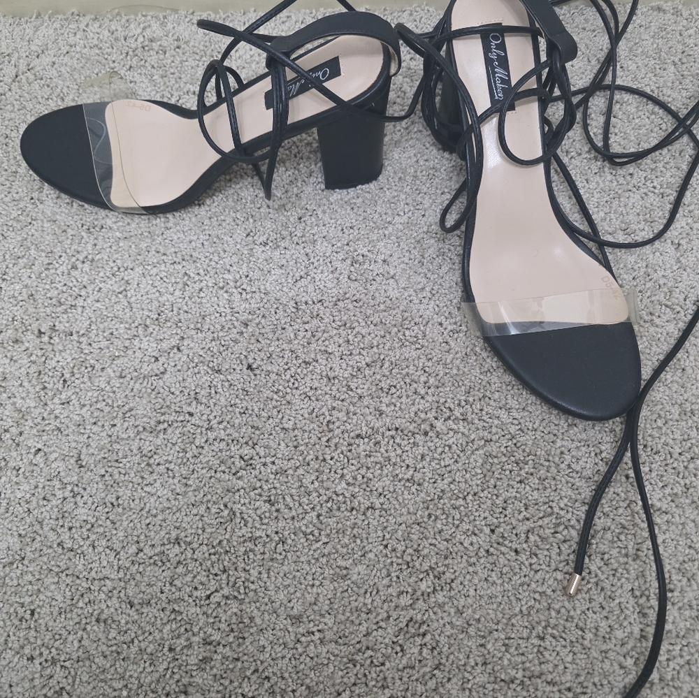 Elegant Black Strappy Heels